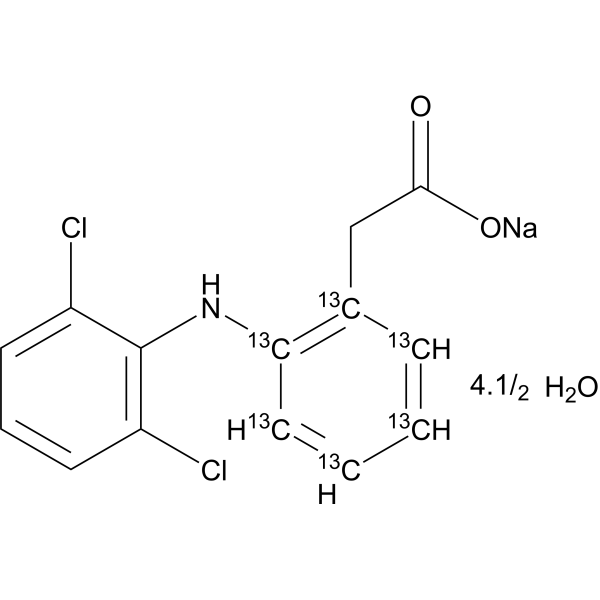 Diclofenac-13C6 sodium heminonahydrate (Diclofenac sodium 13C6 (1/2 water))